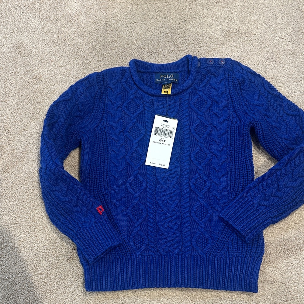 Polo by Ralph Lauren Men's Royal Blue Crewneck Sweater